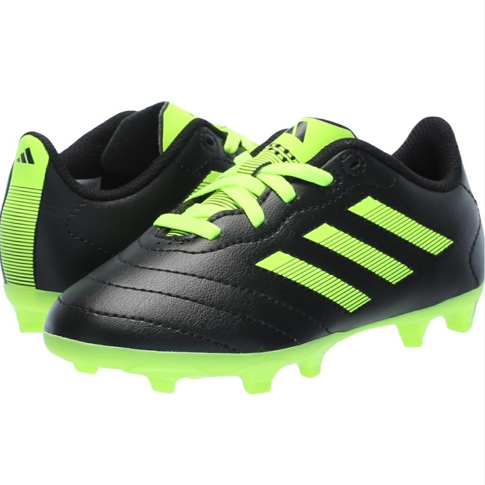 Adidas Black and Neon Green Soccer Cleats